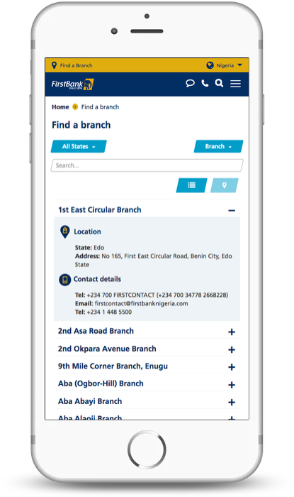 First Bank Nigeria screenshot